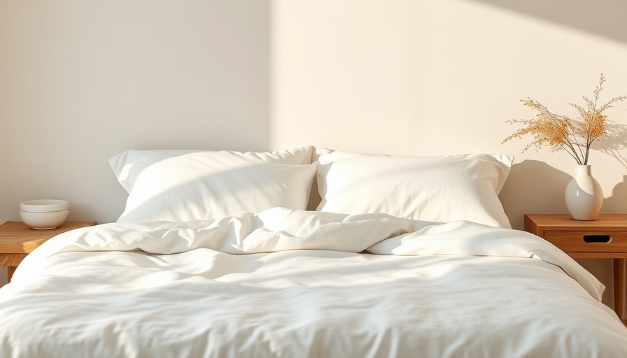 Clean white bed with pillows, ideal cooling sheets for hot sleepers