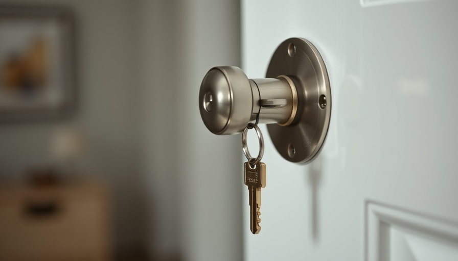 Close-up of keys in door lock representing writ of possession