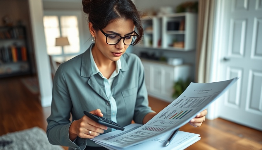 Woman calculating tax documents to deduct private student loan interest.