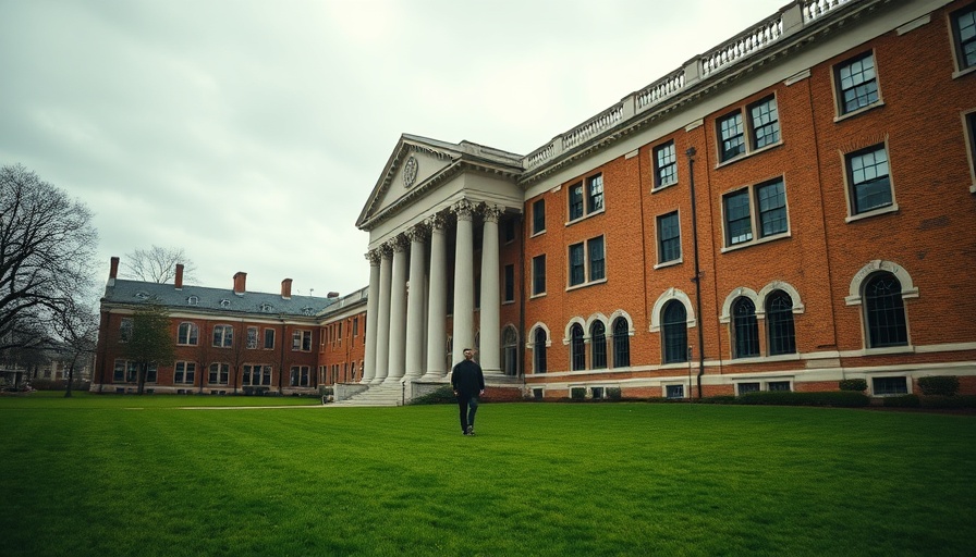 Majestic university campus amid Trump's international student ban.