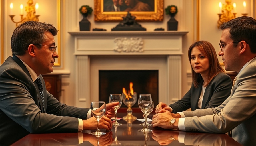 Professionals discussing UK two-child benefit cap in a formal setting.