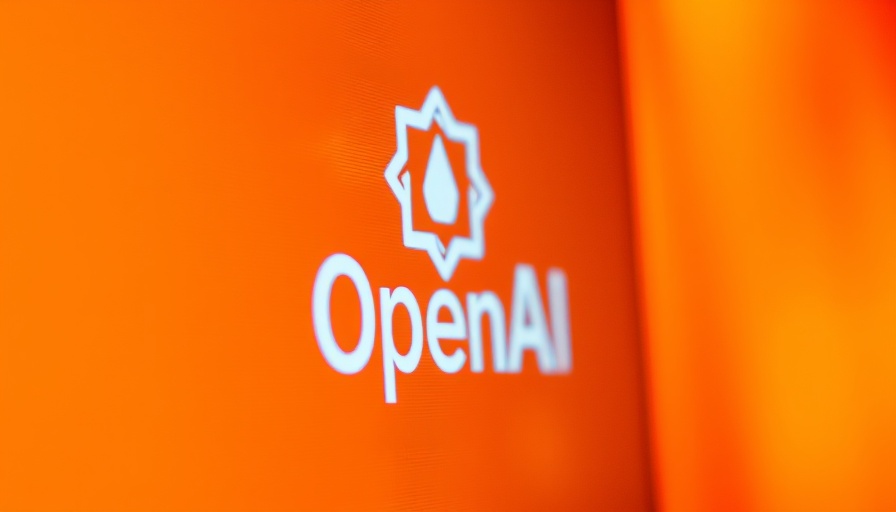 OpenAI logo displayed on a screen, orange background.