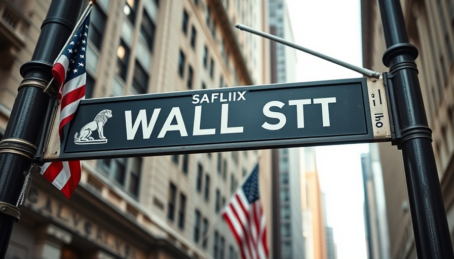 Wall Street sign and US flag, representing financial district.