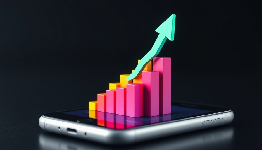 Doximity growth challenges visual with 3D bar chart and smartphone.