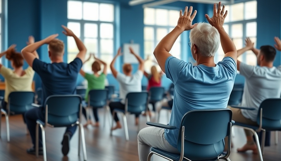 Group practicing chair yoga highlighting benefits.
