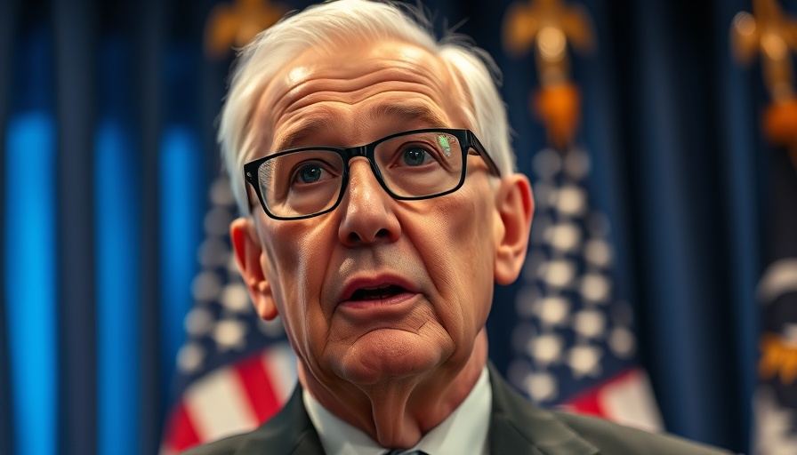 Distinguished older man speaking at an event with American flags, emphasizing 'Protecting Democracy University Students'.
