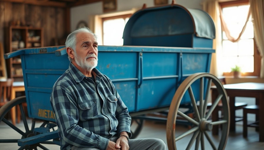 Man with agricultural cart highlighting China agricultural machinery emissions