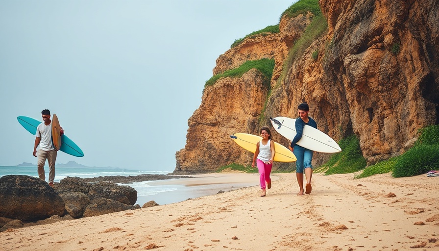 Family enjoying Beachside Family Traditions in West Marin with surfboards.