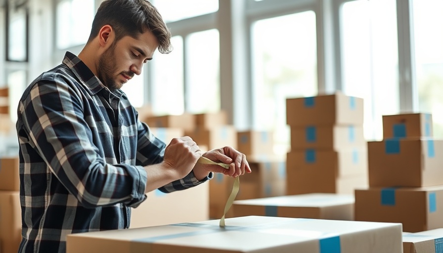 Person packing boxes for moving, showcasing money-saving tips.