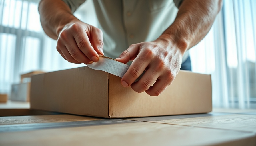 Person packing boxes in a bright room, money-saving moving tips.