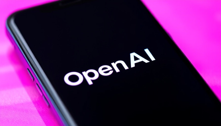 Innovative smartphone showing OpenAI logo; concept for 'Building with OpenAI for Startups'.