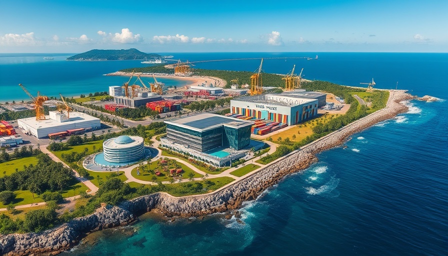 Aerial view of New Zealand tech hub near ocean; deep tech investment.