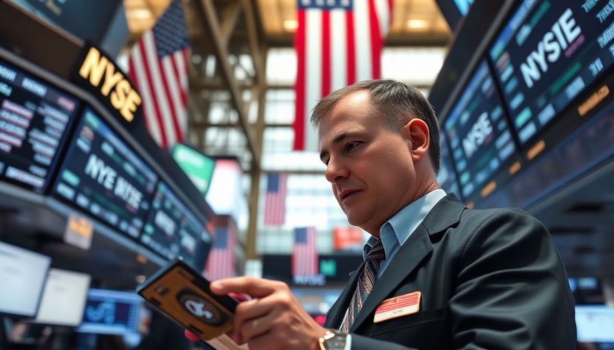 Stock trader analyzing market in NYSE, Bay Area business news context.