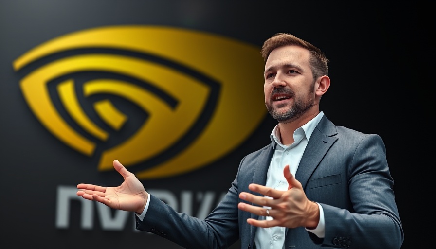 Nvidia AI rack issues concept with dynamic leader presenting.