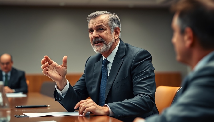 Speaker discussing visa interview suspension at a meeting.