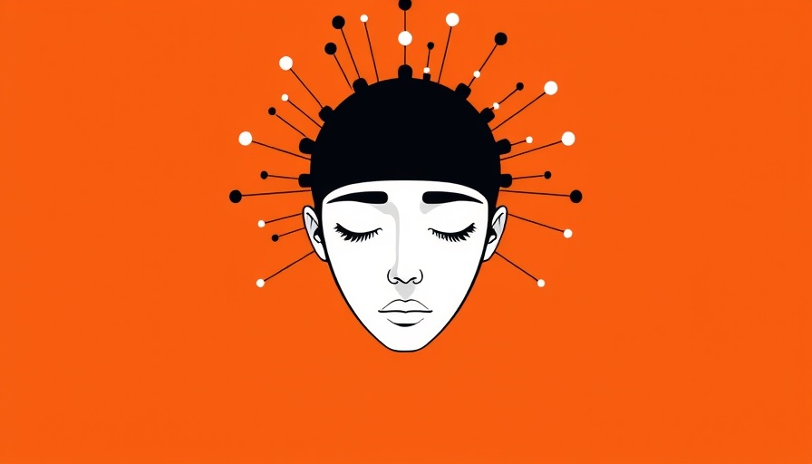 Abstract face with nodes on orange, representing Voice Mode for Claude
