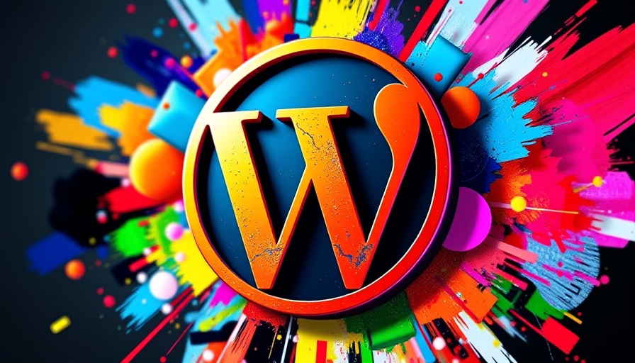 Abstract WordPress AI team digital art with vibrant colors.