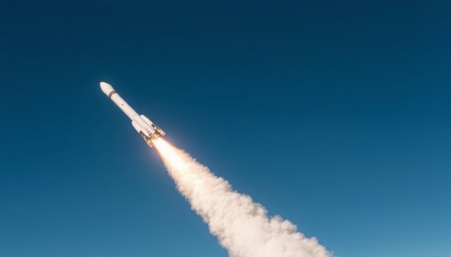 SpaceX Starship rocket mid-air explosion with smoke plume against blue sky.