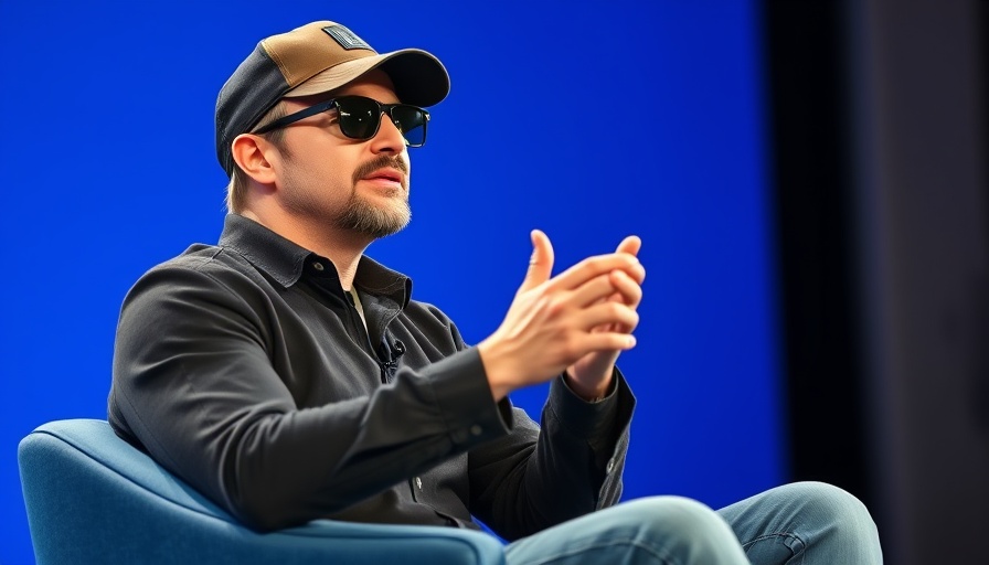 Tech's growing influence in D.C. symbolized by a confident speaker on stage.