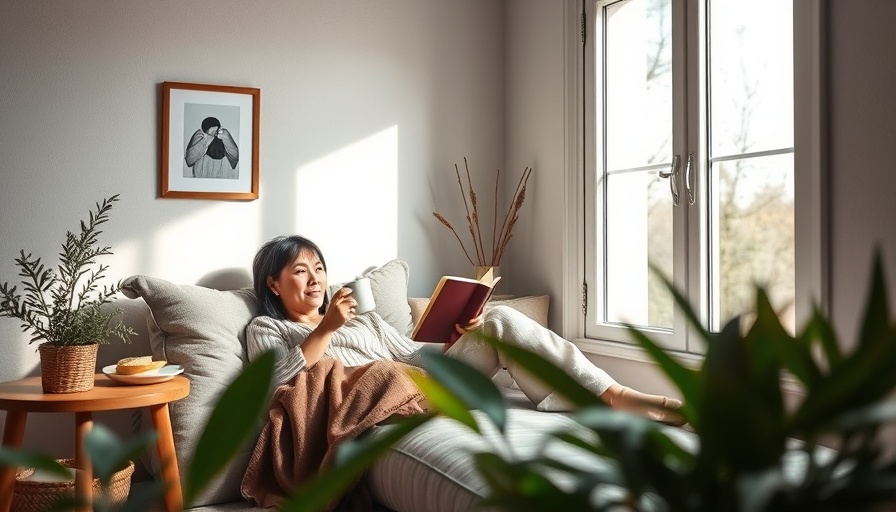 Cozy reading nook ideas with woman relaxing by window.