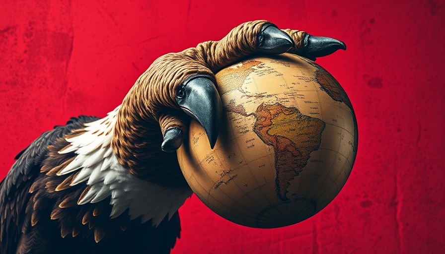 Eagle claw gripping globe representing MAGA isolationism