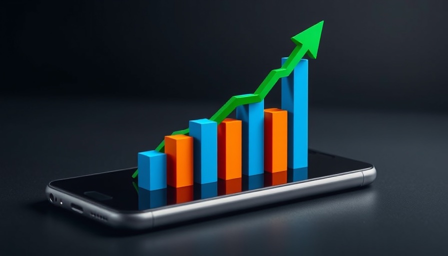 3D financial graph on smartphone reflecting Landbridge director share sale.