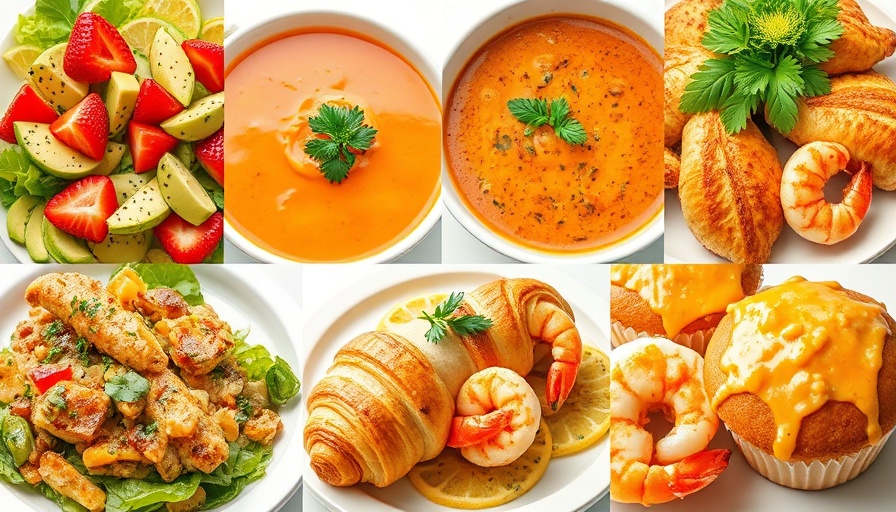 Colorful meal collage for meal planning guide.
