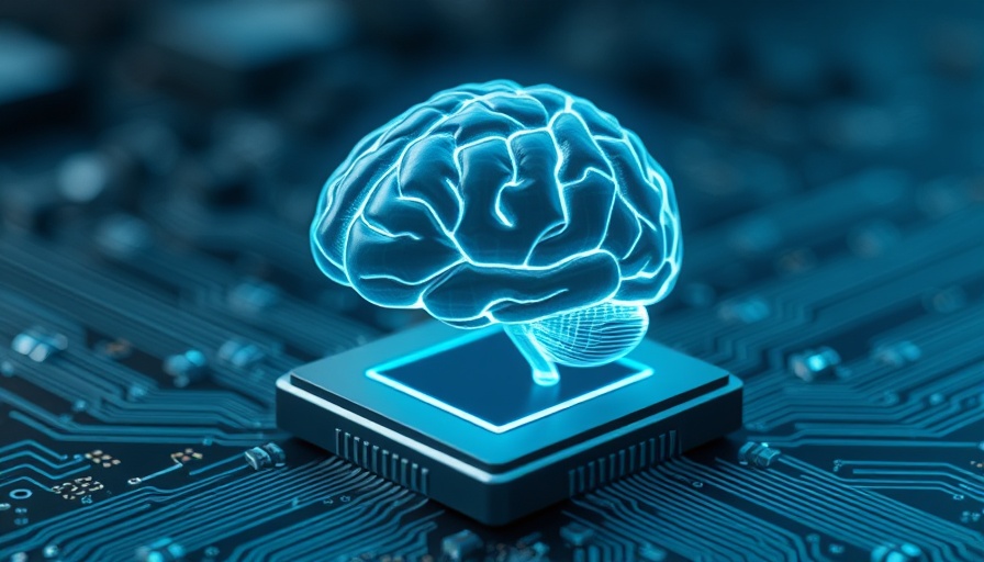Futuristic holographic brain on a microchip illustrating AI advancements.