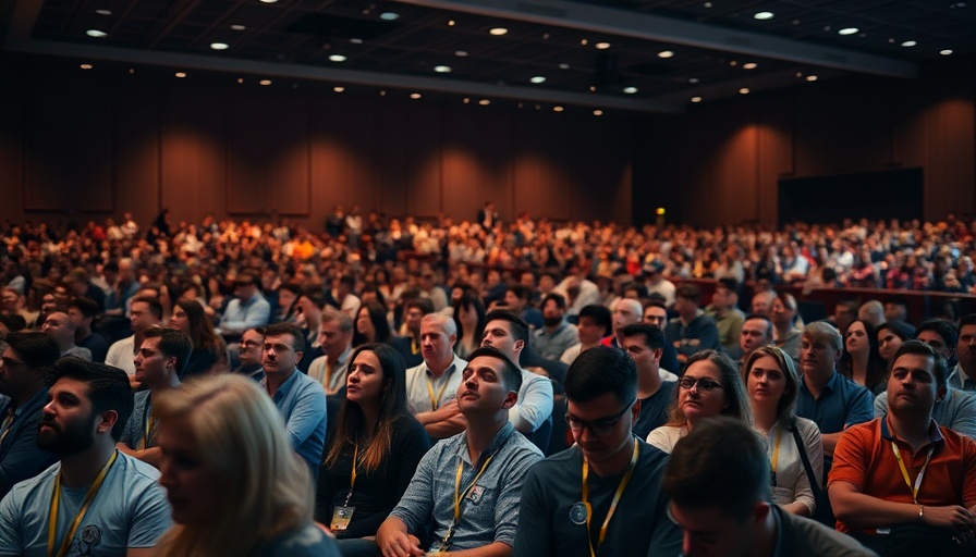 TechCrunch Sessions AI conference in a filled auditorium.