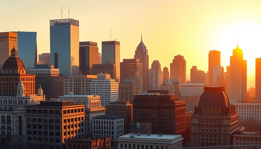 Philadelphia skyline at sunrise, illustrating pros and cons of living in Pennsylvania.