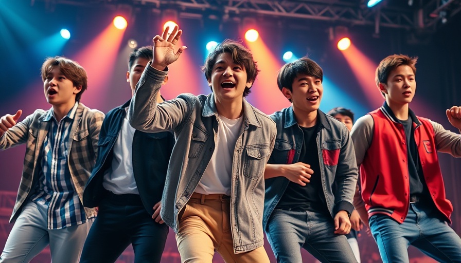 K-pop boy band performing at Stray Kids World Tour 2025.