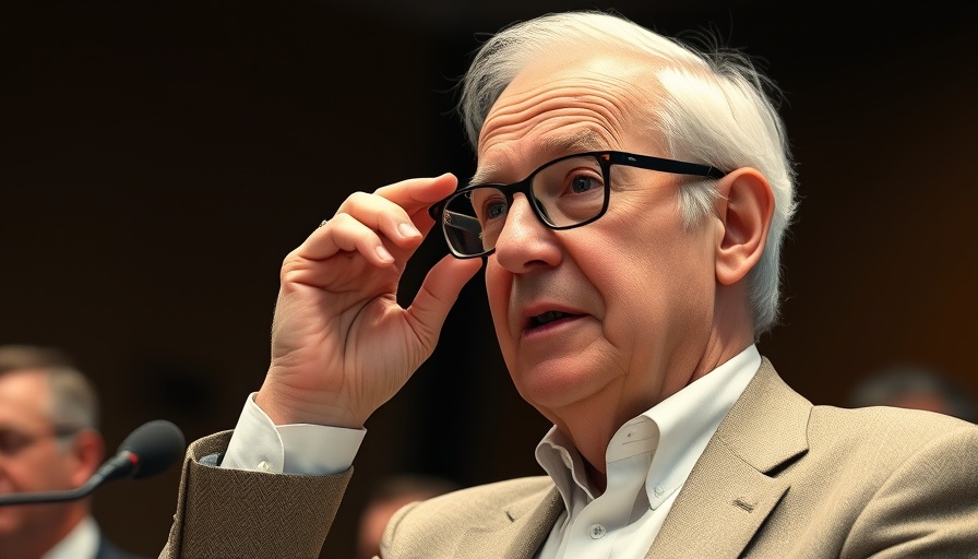Federal Reserve meeting insights: Thoughtful speaker adjusting glasses, conference.
