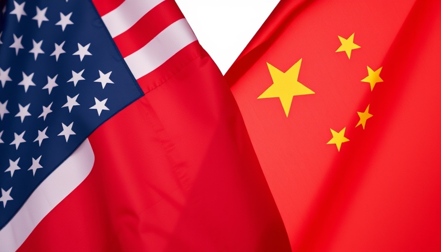 Intertwined US China flags representing partnership and policy.