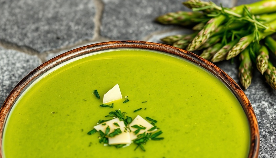 Delicious green asparagus soup, perfect for healthy recipes.