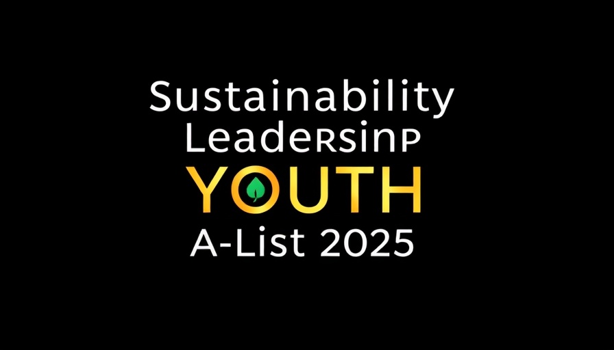 Sustainability Leadership Youth A-List 2025 logo on black background.