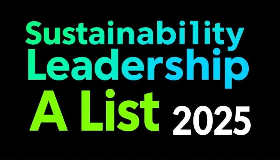 Sustainability leadership logo 2025 on dark background