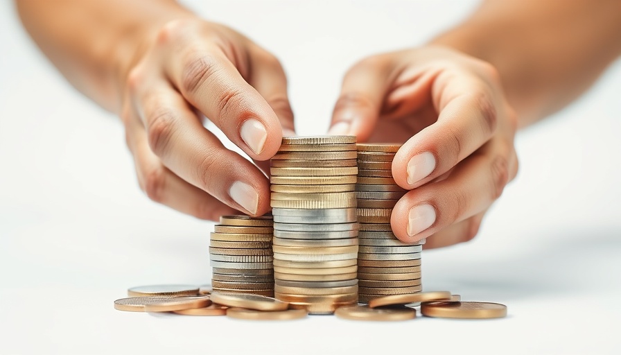 Hands stacking coins to depict planning for U.S. Income Tax Policy in 2025.
