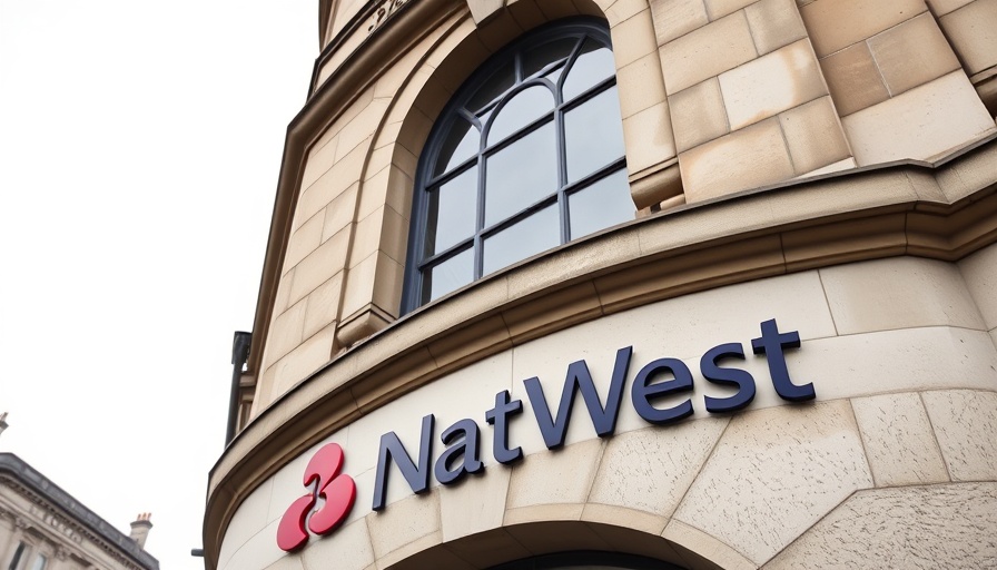 NatWest bank sign on historic building facade.