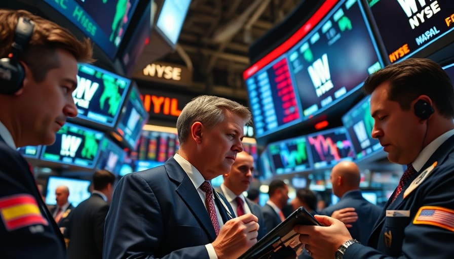 US stock market rally, traders focused on transactions in vibrant trading floor.