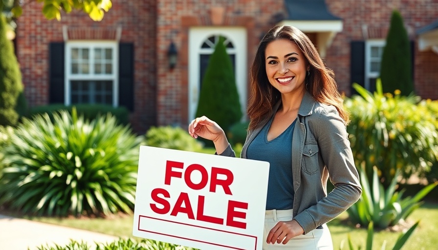 U.S. housing market more sellers than buyers: Woman placing 'For Sale' sign.