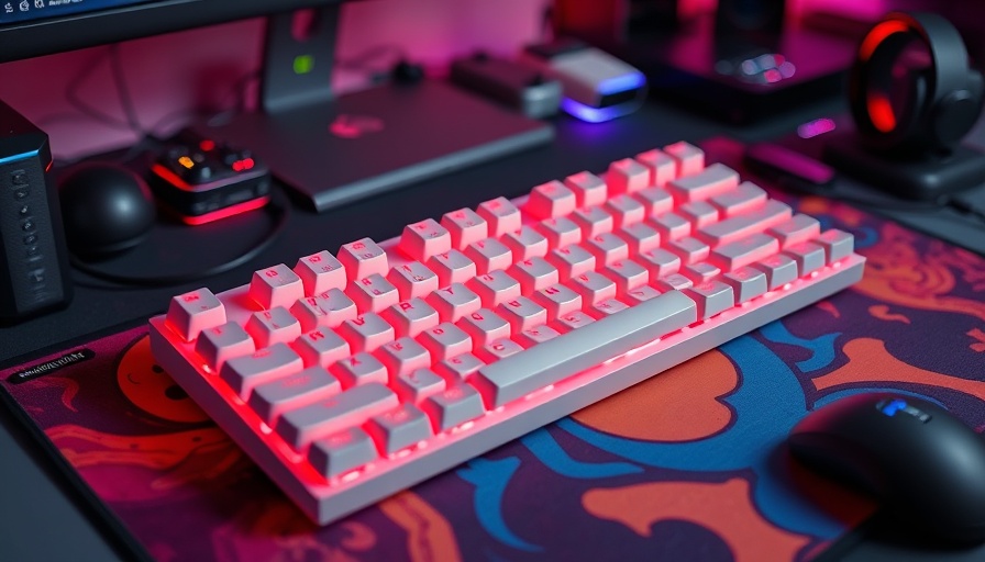 Wobkey Crush 80 Reboot Pro Keyboard with red backlighting on desk.