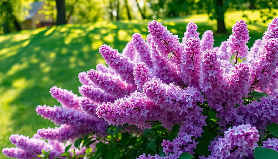 Lush bush of dwarf lilacs in a garden, perfect for landscaping.