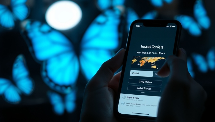 Smartphone displaying app installation, symbolizing business startup trends.