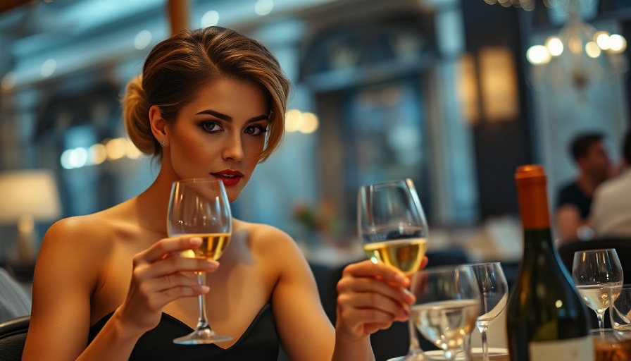 Elegant couple pondering case against drinking in cinematic photo.