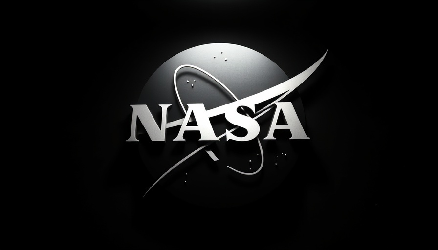 NASA logo representing leadership changes, highlighted in dark setting