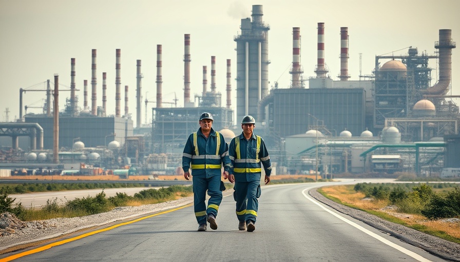 Workers near industrial plant for platinum spin-off news