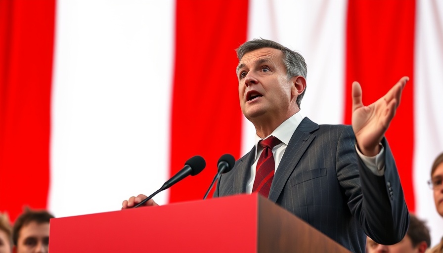 Poland Nationalist Candidate giving election speech at rally.
