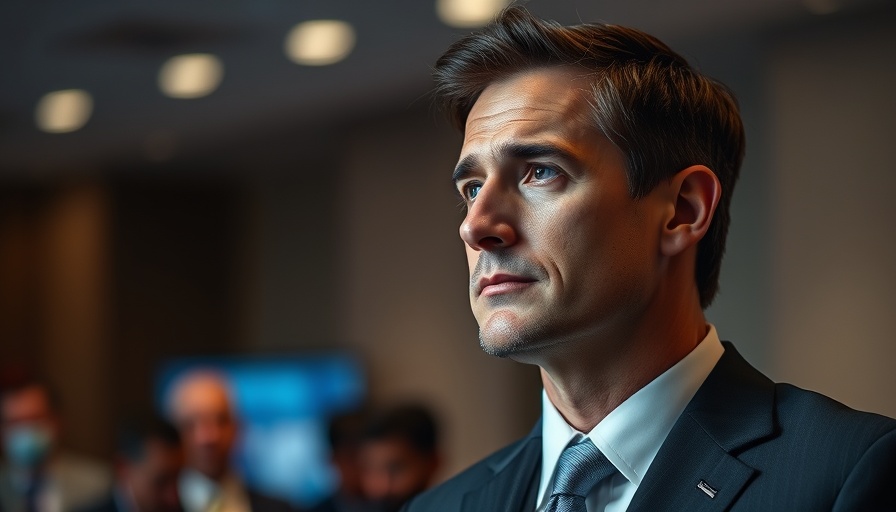 Contemplative businessman attending event, soft lighting.