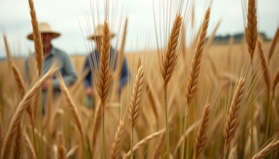 Closeup of wheat against blurred background, global wheat yields climate change.