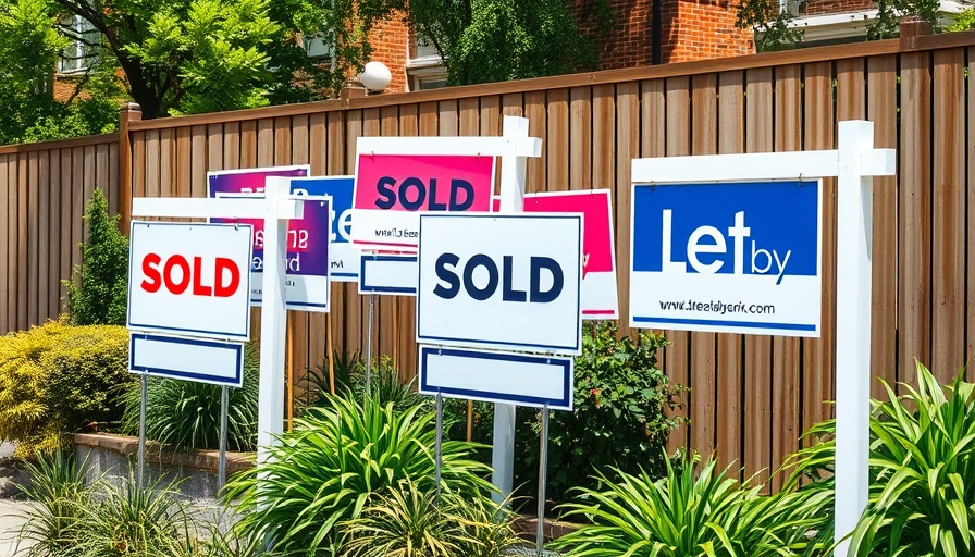 Real estate signs indicating property transactions in the UK.
